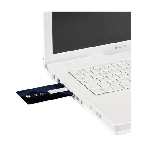 Fast delivery from stock! USB stick (2.0) in the form of a lightweight plastic credit card - slim enough to store in your wallet. Perfect for safely storing and transporting files. Ready for immediate use due to the practical 'Plug-and-Play' system. Compatible with Windows and Mac. Each piece comes in an imitation leather case. Extra options: data upload removable.