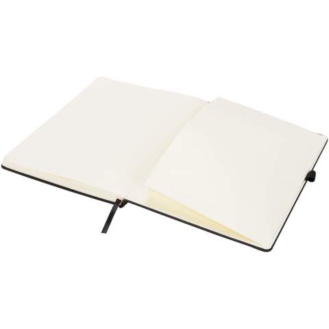 The Rivista Notebook range has a stylish modern design with a high quality, tactile cover, ideal for adding your company logo and details. It’s available in a selection of contemporary colours. Features include an elastic closure, ribbon page marker, pen loop and storage pocket to the inside back cover. Includes 128 sheets (70g/m2) cream lined paper.