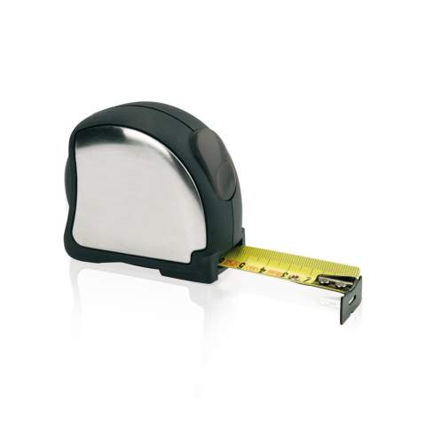 Mètre acier inoxydable 5m/25mm avec boîtier en acier inoxydable et caoutchouc, avec clip ceinture.<br /><br />TapeLengthMeters: 5.00