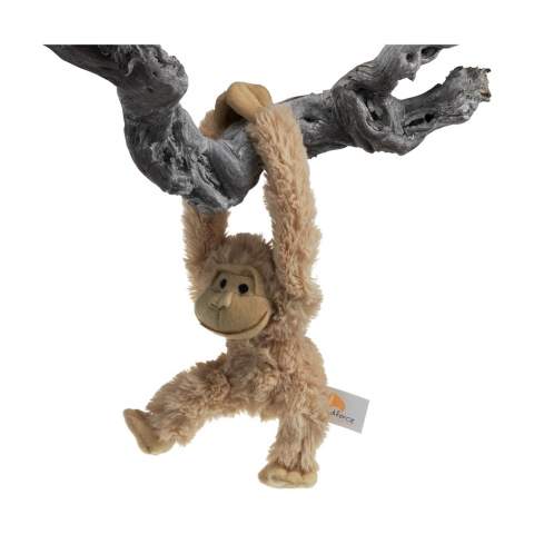 Super-soft plush gorilla. The velcro on the hands means that you can hang this cheeky chappy up almost anywhere.