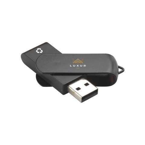 ECO USB stick (version 2.0) made from recycled ABS. For the safe and handy storage and transport of files. Ready for immediate use due to the practical "Plug & Play" system. Compatible with Windows, Mac and Linux. Each item is supplied in an individual brown cardboard box. The price includes a one colour imprint on one side of the product.