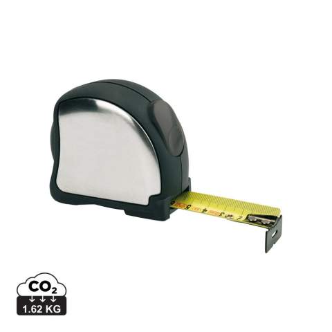 Mètre acier inoxydable 5m/25mm avec boîtier en acier inoxydable et caoutchouc, avec clip ceinture.<br /><br />TapeLengthMeters: 5.00