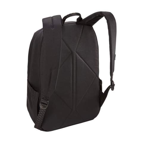Professional laptop backpack with bluesign® quality mark from the Thule brand. The backpack is made from 100% recycled 600D polyester and is lined with 400D nylon. The spacious compartment has plenty of storage space and has a zip pocket and a padded protective compartment for a laptop up to 14 inches (16 inch MacBook® Pro). With two side pockets and a zip pocket on the front so you have quick access to personal items. Fully lined and equipped with YKK zippers and a carrying loop. The adjustable shoulder straps and back panel are equipped with foam and guarantee excellent wearing comfort. This backpack is made from bluesign® approved fabrics and accessories and produced in a resource-efficient manner. Capacity approx. 20 litres.