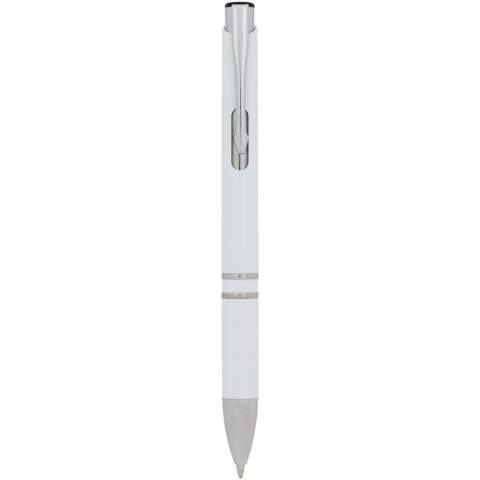 Anti-bacterial ballpoint pen with click action mechanism with a silver nano powder additive, which reduces the growth of micro-organisms on the surface of the pen. Ideal ballpoint pen to use in places such as schools, hotels, sport clubs, bars, offices, hospitals, banks, and other environments where sharing a ballpoint pen is common. Tested in accordance with ISO 22196 (2011).