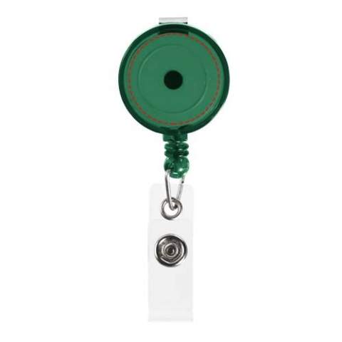 Great for tradeshows and employee badges. Can also be used as a key ring holder.