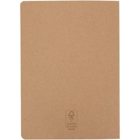 Das Slyk A5-Notizbuch verfügt über ein minimalistisches Cover aus Kraftkarton mit abgerundeten Ecken und sichtbarer Fadenheftung für eine handgearbeitete Note. Es enthält 32 cremefarbene, gepunktete Seiten aus 70 g/m² Papier. Dank des kompakten A5-Formats ist es ideal für Notizen unterwegs und passt in die meisten Taschen. Auch liniert oder im Planer-Layout erhältlich.