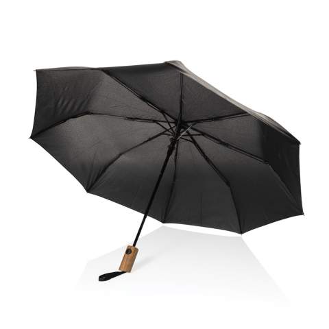 Mini parapluie compact à 3 sections et ouverture automatique, est de la taille idéale à garder pour votre sac à main ou dans sa voiture en cas d'imprévu. Armature en métal, de baleines en fibre de verre avec poignée en bois d'acacia certifié FSC®. La canopée est fabriquée en polyester recyclé qui comprend un traceur AWARE™ pour les matériaux recyclés authentiques. 2 % des recettes de chaque produit Aware™ vendu seront reversés à Water.org. Veuillez noter que le manche en bois d'acacia peut présenter quelques différences de couleur et de texture. Cela ne compromet pas sa fonctionnalité ou sa durabilité.<br /><br />UmbrellaMechanism: Ouvrir automatiquement, fermer manuellement<br />IsStormproof: true