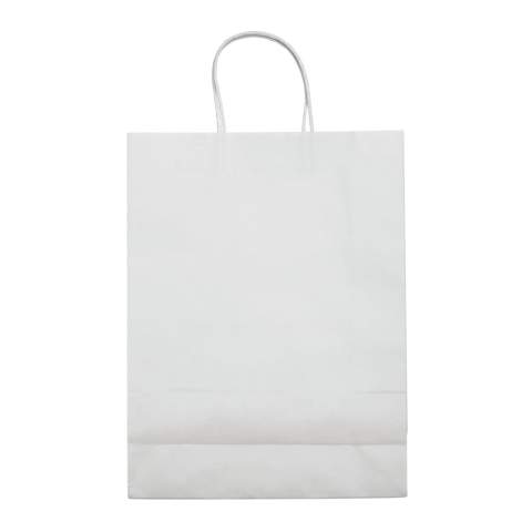 Large sized matt paper carrier bag with handles made of twisted paper. The bag has an ecological look and is suitable as a giftbag. FSC certified. FSC certified.