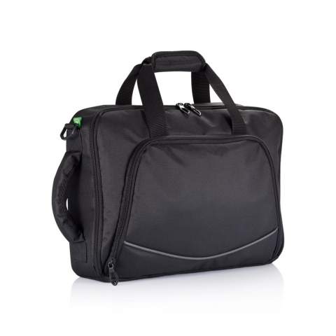 600D ripstop, main compartment with 15,6” laptop pocket, zippered front pocket with organisers inside, back straps can be hidden in back slip pocket, webbing handles on top. PVC free.<br /><br />FitsLaptopTabletSizeInches: 15.6<br />PVC free: true