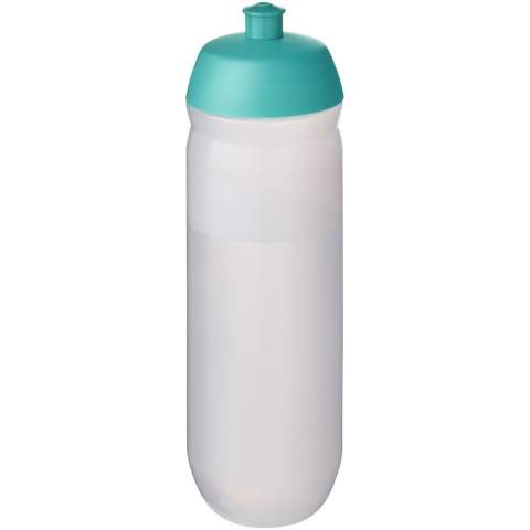 Enkelwandige drinkfles met afschroefbare sportdop. Deze knijpfles is gemaakt van flexibel MDPE-plastic en is perfect voor sportieve omgevingen. Inhoud 750 ml. Gemaakt in het Verenigd Koninkrijk. BPA-vrij. Voldoet aan EN12875-1 en is vaatwasmachinebestendig.