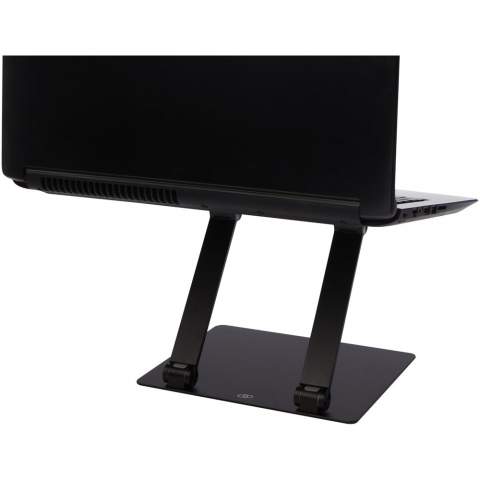 With the Rise Pro laptop stand made of preminum aluminum, you can incline the laptop at different angles and also raise/lower it to fit all needs. Ergonomic design for a healthy body posture and to minimize neck fatigue or spine problems. The great build quality makes it stable and sturdy, supporting up to 5 kg in weight. The silicone pads on the laptop holder are durable and non-slip, protecting the laptop from scratches and from sliding off. The silicone pads at the bottom of the bracket ensure that the stand is stable also when typing. The holder has large air vents to keep the laptop cooled down when in use. Can be folded flat for easy storage. Delivered in a premium Tekiō kraft paper box with a colourful sticker.