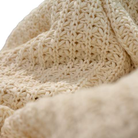Knitted blanket 100% cotton - Ecru