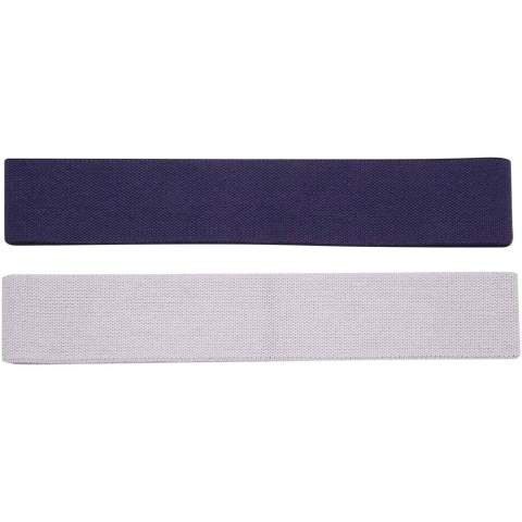 Resistance band set with one light and one medium band, offering a versatile and effective solution for strength training, rehabilitation, and mobility exercises. Crafted from durable and stretchable material, these resistance bands are lightweight and portable for home workouts, gym routines, or on-the-go fitness. Delivered with a storage pouch.