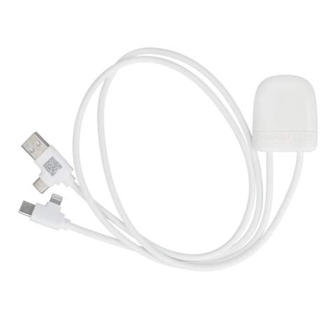 Deze innovatieve oplaadkabel van 1 meter heeft een ingebouwde Apple Find My-tracker, zodat je je spullen gemakkelijk kunt terugvinden met iOS-apparaten. Hij heeft dubbele poorten voor invoer (USB-A en Type-C) en uitvoer (Lightning en Type-C), waardoor hij veelzijdig is voor verschillende apparaten. De kabel ondersteunt CarPlay en snelladen tot 60 W, waardoor je je gadgets betrouwbaar en snel kunt opladen.  Als je deze kabel in je auto bewaart, kun je je auto gemakkelijk terugvinden, zelfs als hij gestolen is. Deze kabel combineert functionaliteit, gemak en duurzaamheid in één slim ontwerp.