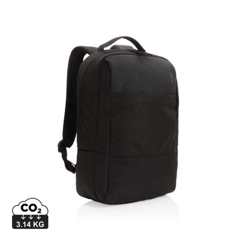 Schützen, organisieren und transportieren Sie Ihren Laptop und andere wichtige Dinge in diesem stylischen Swiss Peak Laptop-Rucksack. Der Rucksack verfügt über ein gepolstertes 15,6" Laptopfach, mehrere Taschen und einen Gepäckgurt. Mit AWARE™ Tracer, der die tatsächliche Verwendung von recycelten Materialien validiert. 2 % des Erlöses jedes verkauften Impact-Produkts werden an Water.org gespendet. PVC-frei.<br /><br />FitsLaptopTabletSizeInches: 15.6<br />PVC free: true