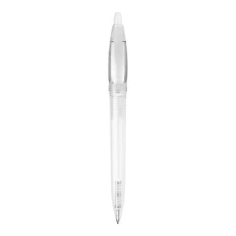 Stylo bille transparent Bio-S! avec corps transparent et clip coloré. Sa cartouche X20 écrit jusqu’à 2.5km, écriture par défaut bleue. Fabriqué en PLA qui est un matériau biodégradable. C'est un très bon choix promotionnel et écologique. Le stylo est fabriqué en Europe. À partir de 5.000 pièces, vous pouvez choisir vos propres couleurs.