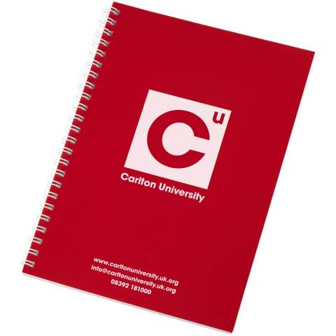 Rothko spiral A5 notebook. Colourful and budget friendly notebook with a polypropylene front cover. Standard model includes 50 blank sheets of 80g/m2 paper. Some colours also available with 100 sheets. 