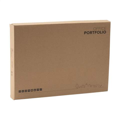 Conference/document folder made of fine bonded leather in A4 format. With pockets, zip pocket, business card slots and zip closure. Incl. writing pad and ballpoint pen. Each item is supplied in an individual brown cardboard box.