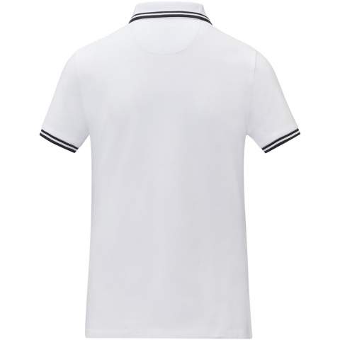 The Amarago short sleeve women's polo is the example of timeless style and contemporary elegance. Made from a high-quality 200 g/m² piqué knit cotton fabric, this polo offers exceptional comfort and durability. Featuring a unique tipping detail on the collar and cuffs, and the contrasting colours create a stylish and modern aesthetic, making it a standout choice for any occasion. This polo is designed with a fitted shape for a feminine look.