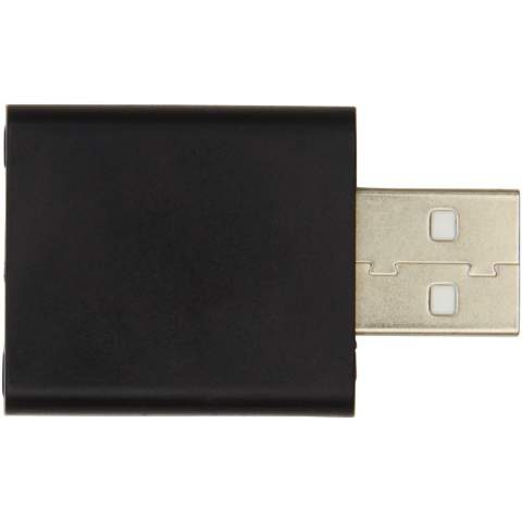 USB data blocker that prevents accidental data exchange when connecting a mobile device to a computer or public charging station. The item will block any data transfer while the device is being charged, preventing data from being stolen or malware being installed.