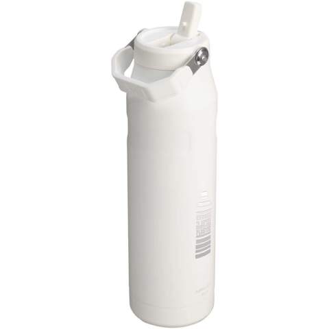 The 1.06 litres IceFlow™ 2.0 water bottle features advanced AeroLight™ technology, making it 33% lighter than standard stainless-steel bottles. Its featherweight spun-steel insulation keeps your water ice-cold for hours, making it ideal for workouts or daily hydration. The folding handle allows for easy carrying, perfect for grabbing on the way to a yoga class. The flip straw lid features a larger opening and a built-in straw for quicker hydration—just flip it open to sip and snap it shut when you’re done. The spout can be removed for a deeper clean, ensuring fresh-tasting water every time.