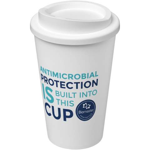 Double-wall insulated tumbler. Volume capacity is 350 ml. This Americano® Pure contains Biomaster antimicrobial technology. This provides protection against the growth of harmful micro-organisms on the surface of your mug. This is effective for the lifetime of the product, and doesn’t affect the recyclability of the mug. Made in the UK. Packed in a home-compostable bag. BPA-free. EN12875-1 compliant, dishwasher safe, and microwave safe.