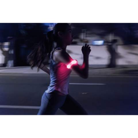 Safety strap with built-in led that can easily be strapped on your arm. The strap makes you more visible during outdoor activities in the dark.<br /><br />Lightsource: LED<br />LightsourceQty: 1