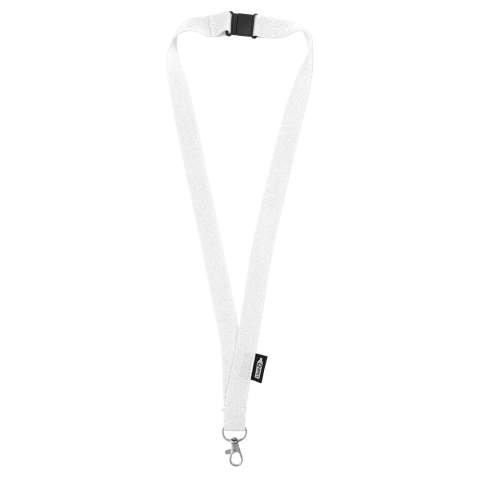 Houd je essentiële spullen bij de hand met onze R-PET lanyard, verkrijgbaar in verschillende kleuren. De lanyard heeft een veiligheidssluiting en is ideaal om sleutels, badges, ID's en meer te dragen.
