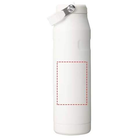 The 1.06 litres IceFlow™ 2.0 water bottle features advanced AeroLight™ technology, making it 33% lighter than standard stainless-steel bottles. Its featherweight spun-steel insulation keeps your water ice-cold for hours, making it ideal for workouts or daily hydration. The folding handle allows for easy carrying, perfect for grabbing on the way to a yoga class. The flip straw lid features a larger opening and a built-in straw for quicker hydration—just flip it open to sip and snap it shut when you’re done. The spout can be removed for a deeper clean, ensuring fresh-tasting water every time.