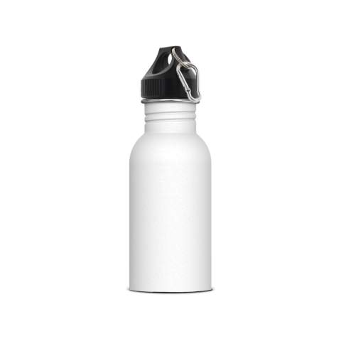 Einwandige Trinkflasche aus Edelstahl. Die 100% auslaufsichere Trinkflasche wird in einer Geschenkverpackung geliefert. Die Pulverbeschichtung der Aussenwände verleiht der Flasche ein elegantes Aussehen. Geeignet für kalte, kohlensäurefreie Getränke.
