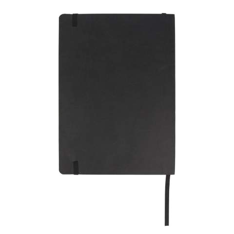 Voici notre carnet Maxi Soft Cover, un mélange parfait d'élégance et de fonctionnalité. Avec ses luxueuses pages lignées de couleur crème, écrire devient un plaisir. Le ruban intégré vous permet de ne jamais perdre votre place, tandis que l'élastique assure la sécurité de vos pensées.