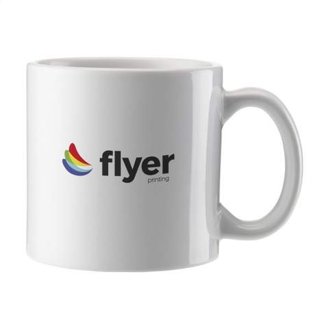 Mug made of high-quality ceramics in a pleasant size. Fits under nearly every coffee machine. The perfect mug for all full colour prints, including photos. Dishwasher safe. Capacity 300 ml.