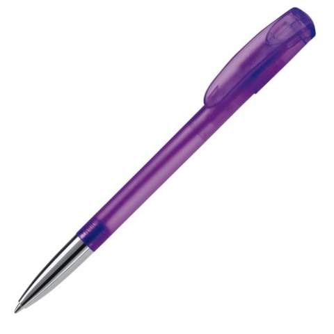 Toppoint design ball pen with metal tip, made in Germany. This pen has a blue writing X20 refill for 2.5km of writing pleasure. Made with frosty parts.