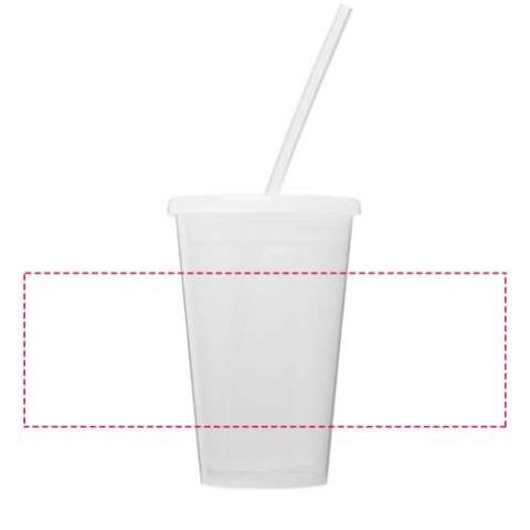 Double-wall translucent insulated tumbler. Supplied with a PE straw. Volume capacity is 350 ml. Made in the UK. EN12875-1 compliant and dishwasher safe.