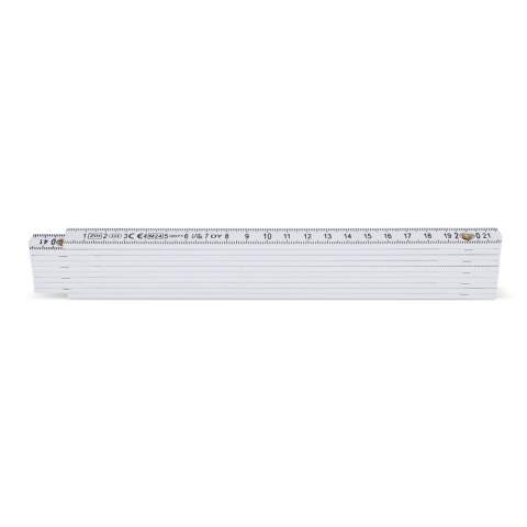 Règle pliable calibrée d'une longueur totale de 2 m. Conçue pour des mesures précises, elle se plie de façon compacte pour un rangement et un transport faciles. Conçue pour des mesures précises, elle se plie de manière compacte pour un rangement et un transport faciles. Durable et fiable pour diverses tâches.