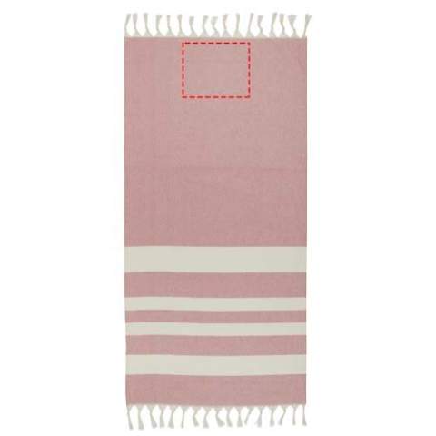 The Anders hammam towel provides luxurious comfort with generous dimensions (147 x 75.5 cm), ensuring plenty of coverage whether you're lounging by the pool or enjoying a day at the beach. The towel has elegant tassels at both ends, and is made of 30% cotton, 35% GRS certified recycled cotton and 35% GRS certified recycled polyester, 180 g/m².