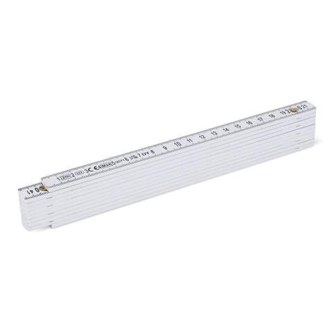 Règle pliable calibrée d'une longueur totale de 2 m. Conçue pour des mesures précises, elle se plie de façon compacte pour un rangement et un transport faciles. Conçue pour des mesures précises, elle se plie de manière compacte pour un rangement et un transport faciles. Durable et fiable pour diverses tâches.