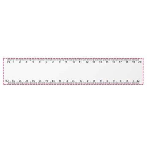 Flexibles, leichtes Lineal aus 450 g/m2 synthetischem Papier mit Markierungen in Zoll und Zentimeter. Bitte beachten Sie, dass die Linealmarkierungen zusammen mit Ihrer Druckvorlage aufgedruckt werden, unveredelte Lineale haben keine Markierungen und sind blank.