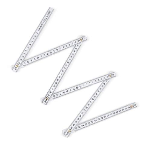 Règle pliable calibrée d'une longueur totale de 2 m. Conçue pour des mesures précises, elle se plie de façon compacte pour un rangement et un transport faciles. Conçue pour des mesures précises, elle se plie de manière compacte pour un rangement et un transport faciles. Durable et fiable pour diverses tâches.