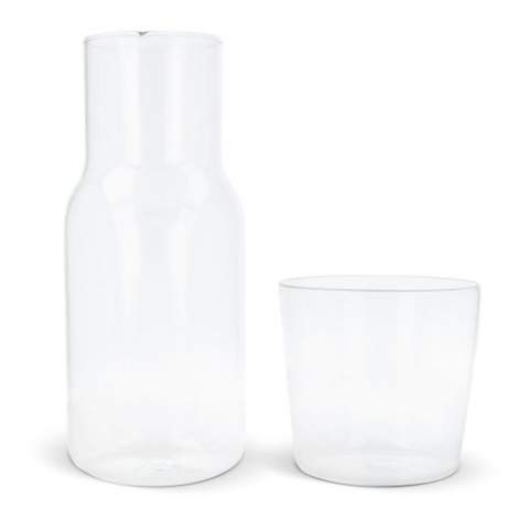 Sip in style with our Carafe and Drinking Glass Set. The 550ml carafe and 250ml glass defines elegance. Perfect for next to your bed or on your desk while working.