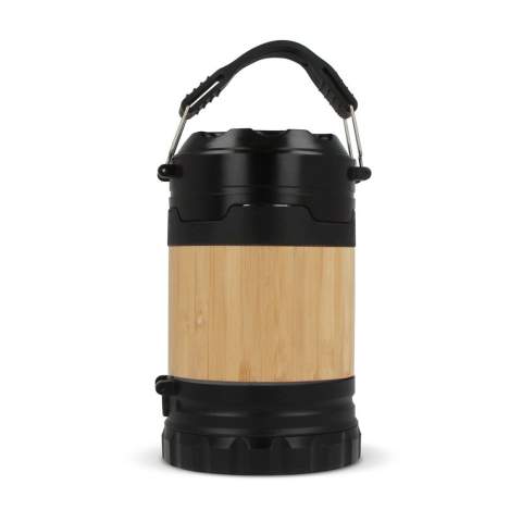 Voici notre torche polyvalente en bambou ABS. C'est une torche quand vous en avez besoin, une lanterne quand vous en avez envie - le tout dans un emballage écologique. Illuminez votre chemin de manière durable !