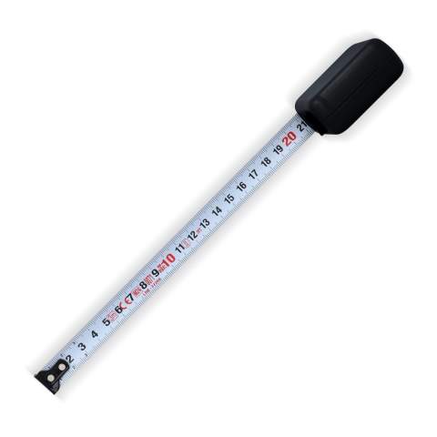 Ruban de mesure durable de 3 m en ABS recyclé, avec un ruban de 16 mm de large et une rigidité jusqu'à 1,3 m. Sa surface plane est idéale pour le marquage. Conforme aux normes de la classe MID II de la CEE pour des mesures précises.
