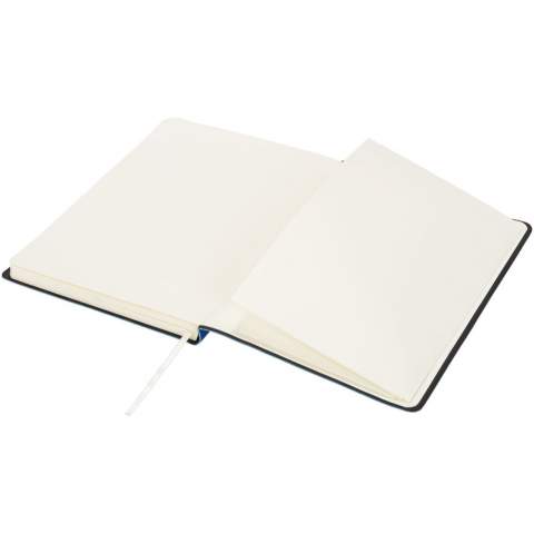 Notitieboek met zachte, flexibele omslag verkrijgbaar in vijf kleuren. Bevat een handig vakje aan de binnenkant van de achterste omslag. Bevat 80 bladen (100g/m2) crèmekleurig gelinieerd papier.