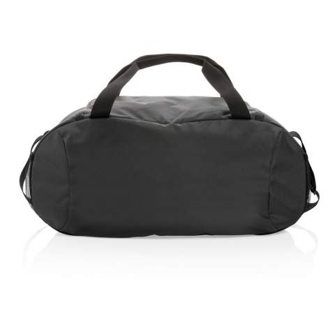 The Impact AWARE™ RPET modern sports duffle is the ideal companion for a visit to the gym or a short getaway. The bag features a clean modern design with zipper front pocket and a roomy main compartment. The duffle has straps that let you carry it any way that feels best. The backpack is made with 100% recycled polyester. With AWARE™ tracer that validates the genuine use of recycled materials. Each bag saves 13.8 litres of water and has reused 23.2 0.5L PET bottles. 2% of proceeds of each product sold containing AWARE™ will be donated to Water.org.<br /><br />PVC free: true