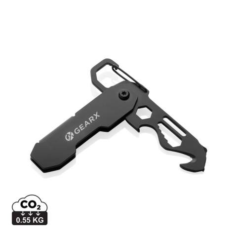 Das Gear X Foldable EDC Tool vereint außergewöhnliche Handwerkskunst und Vielseitigkeit in einem kompakten Design und ist damit der ultimative Begleiter für den Alltag. Dieses hochwertige Werkzeug aus strapazierfähigem 420 Edelstahl bietet 11 unverzichtbare Funktionen, darunter M5-, M4-, M3,5-, M2,5-, M2- und M1,6-Schraubenschlüssel, einen Schlitzschraubendreher, einen Kreuzschlitzschraubendreher, einen Cutter, einen Kapselheber und einen Karabiner. Es ist zusammengeklappt nur 9,1 cm lang und aufgeklappt 12,8 cm lang, und verfügt über einen integrierten Karabinerhaken zum einfachen Befestigen. Verpackt in einer FSC-zertifizierten Umschlagverpackung.<br /><br />PVC free: true