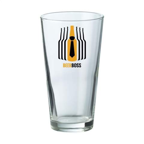 Bierglas met een iconische vorm, in een handzaam formaat. Geschikt voor horeca en verenigingen. Inhoud 340 ml. Made in Europe.