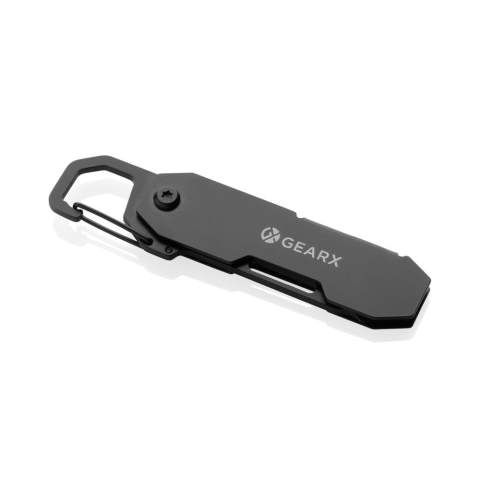 Das Gear X Foldable EDC Tool vereint außergewöhnliche Handwerkskunst und Vielseitigkeit in einem kompakten Design und ist damit der ultimative Begleiter für den Alltag. Dieses hochwertige Werkzeug aus strapazierfähigem 420 Edelstahl bietet 11 unverzichtbare Funktionen, darunter M5-, M4-, M3,5-, M2,5-, M2- und M1,6-Schraubenschlüssel, einen Schlitzschraubendreher, einen Kreuzschlitzschraubendreher, einen Cutter, einen Kapselheber und einen Karabiner. Es ist zusammengeklappt nur 9,1 cm lang und aufgeklappt 12,8 cm lang, und verfügt über einen integrierten Karabinerhaken zum einfachen Befestigen. Verpackt in einer FSC-zertifizierten Umschlagverpackung.<br /><br />PVC free: true