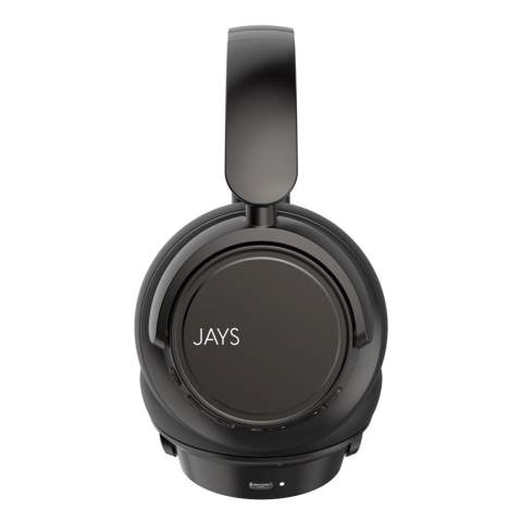 Enrich your audio experience with these comfortable q-Nine headphones from Swedish brand JAYS. With a perfect fit, a beautiful minimalist design and more than just wireless, these headphones are your gateway to a world of high-quality sound and convenience. Via Bluetooth 5.0, the q-Nine offers you a wireless connection, putting you in control of your audio anytime, anywhere. Effortlessly manage your calls, adjust the volume and change tracks with a simple touch. Shut out the chaos of the world with active noise-cancelling technology (ANC), so you can focus on what really matters - your music. A single charge gives you 40 hours of uninterrupted music. The q-Nine has an exceptional microphone setup that makes your conversations as clear as your music. The ENC technology, ensures that background noise is kept at bay. With advanced technology and a streamlined design, these headphones redefine your sound experience. 