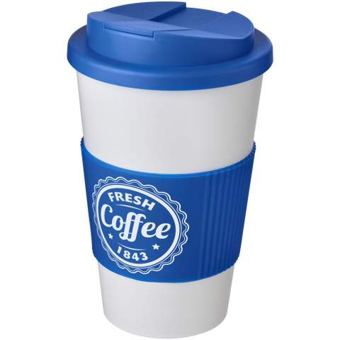 Double-wall insulated tumbler with a secure twist-on spill-proof lid and a silicone grip. The lid clips closed to better prevent spillages, and is manufactured without silicone. Volume capacity is 350 ml. Mug is fully recyclable. You can mix and match colours to create your perfect mug. Made in the UK. BPA-free.