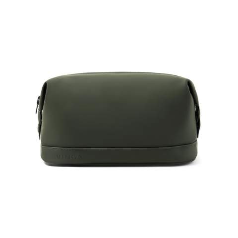 Hier kommt eine Kosmetiktasche, die nicht nur praktisch und handlich ist, sondern auch ein minimalistisches und modernes Design aufweist. Die Tasche besteht aus einem wasserabweisenden PU-Material, sodass Sie sich nicht um den Inhalt sorgen müssen. Die Tasche schließt mit einem Reißverschluss und ist ideal für unterwegs.